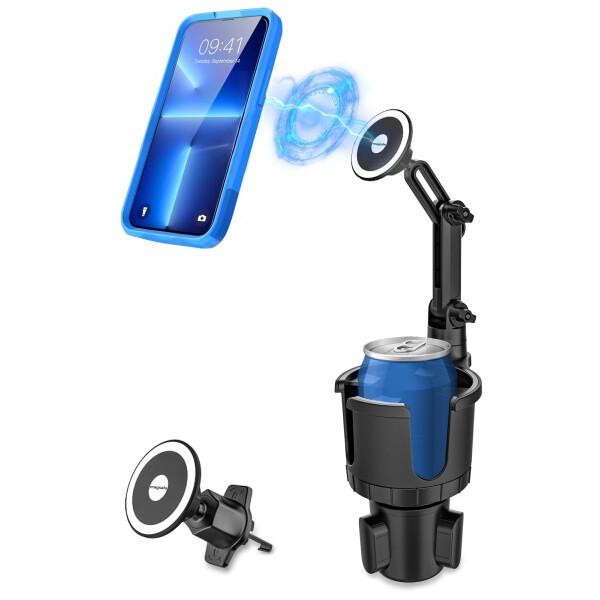 Kolasels ドリンクホルダー スマホスタンド マグネット 車載 2in1 カップホルダー エア...