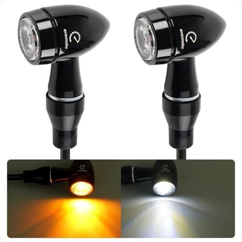 Evermotor バイク LED ウインカー：CNC プロセス、熏黒色の塗装とアルミニウム合金、砲...