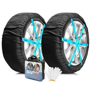 SHADDOCK 布製スノーチェーン スノーソックス 非金属 布製タイヤチェーン 雪道 タイヤすべり止め