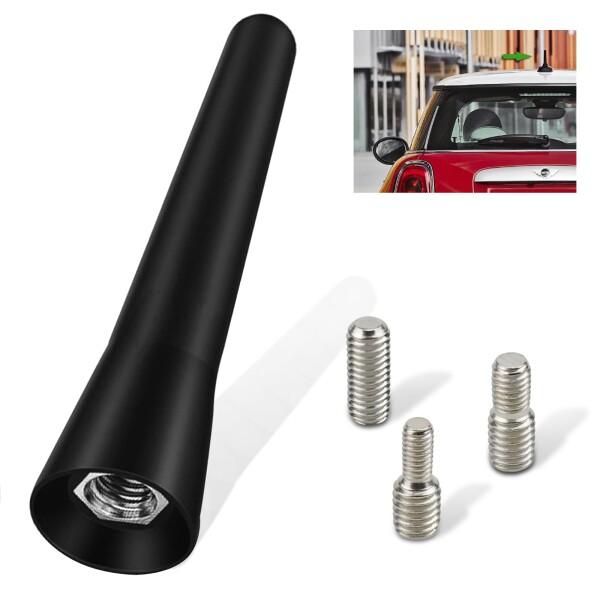 Topamz ショートアンテナ 6.5cm 車用 AM/FM ラジオアンテナ カーボンファイバー製 ...