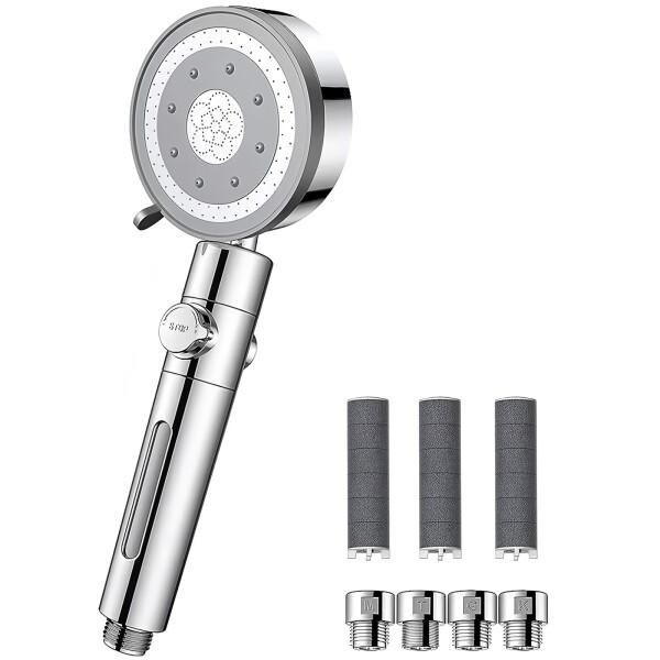 Doyeemei マイクロナノバブル シャワーヘッド 5段階モード 3Dプレミアム 360°角度調整...