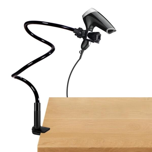 DIFEIUKI ドライヤースタンド ドライヤークリップ 両手解放 ハンズフリー 360度回転可能 ...