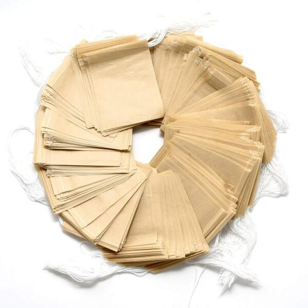 (Tmwinners) お茶パック 無漂白 紐付き 使い捨て ティーパック (300)