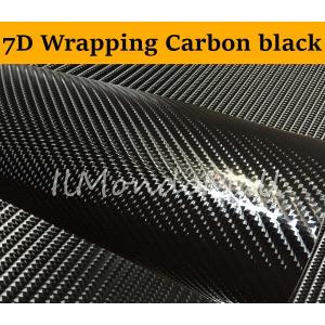 IlmondoMall 7D ブラック カーボン調 カーボンシート リアルカーボン ラッピングシート (152×100cm, ブ