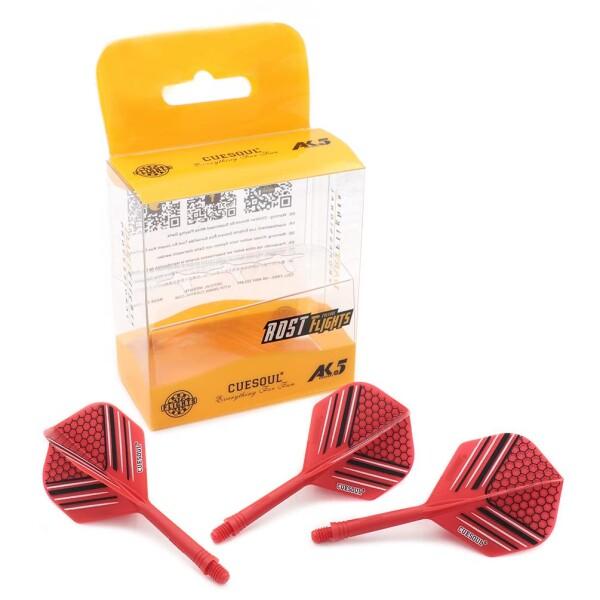 CUESOUL AK5 一体型フライト スタンダードシェイプフライト レッド ベース色＋ブラックホワ...