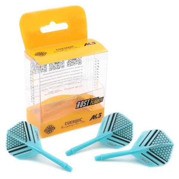 CUESOUL AK5 一体型フライト スタンダードシェイプフライト ブルー ベース色＋ブラックホワ...