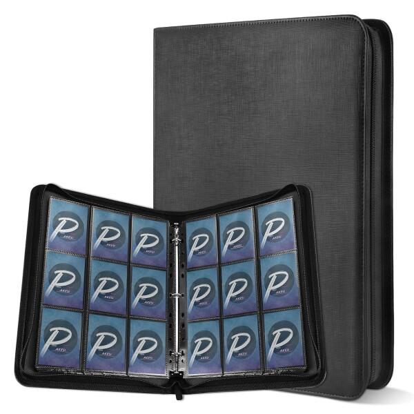 PAKESI スターカードカードファイル9ポケット25の内側のリーフレット 450枚収納 PU カー...