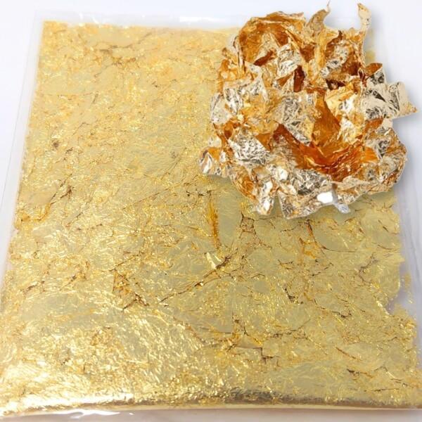 COLORBIRD 金箔 ヘア用 デコパーツ 髪用 ジェル 成人式 髪飾り ネイル レジン (金箔1...