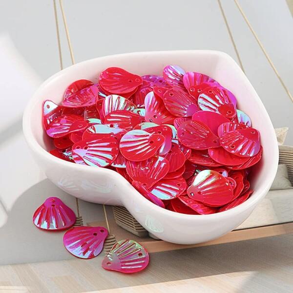 10g/1パック 約90枚 13MM ホログラム マーメイド 穴あき パール シェル スパンコール ...