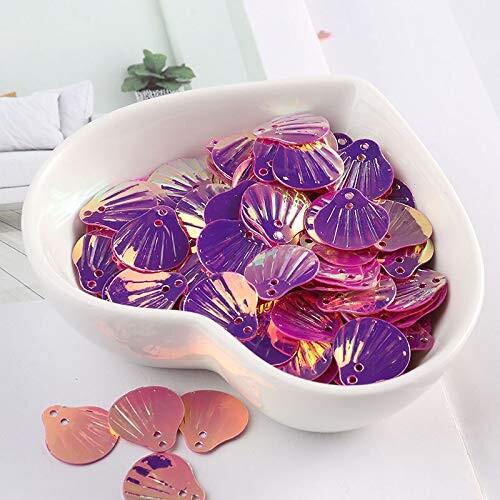 10g/1パック 約90枚 13MM ホログラム マーメイド 穴あき パール シェル スパンコール ...