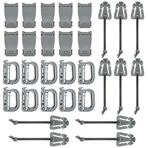 (Hikeen) ウェブドミネーター ストラップの管理ツール Dリング Molleシステム対応セット...