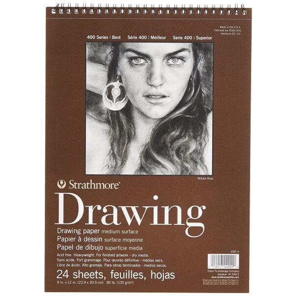 Strathmore STR-400-4 24 Sheet No.80 Drawing Pad, 9...