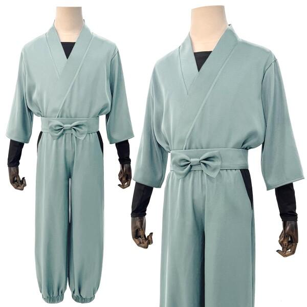 (HOLOUN) 忍者 乱太郎コスプレ 忍術学園 白緑 卒業生 ホワイトグリーン 頭巾付き アニメ仮...