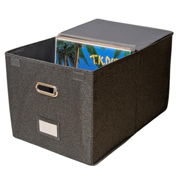 Surpass&amp;LiLi.レコード収納 蓋つき収納 12インチビニールレコード収納 大容量 衣類収納...