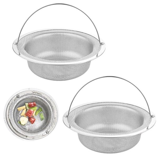 Tibemi 排水口 ゴミ受け 2個セット ステンレス製 浅型ゴミカゴ 食洗機対応 ハンドル付き パ...