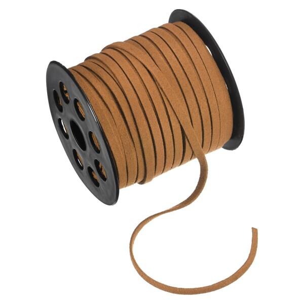 M METERXITY フェイクスエードレザーコード 50ヤード5mmフラットスエードレザーレース ...