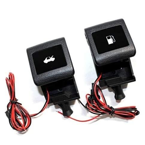 POG 汎用 ボンネット＆給油口レバー セット トヨタ車向け 白LED フューエル&amp;ボンネットオープ...