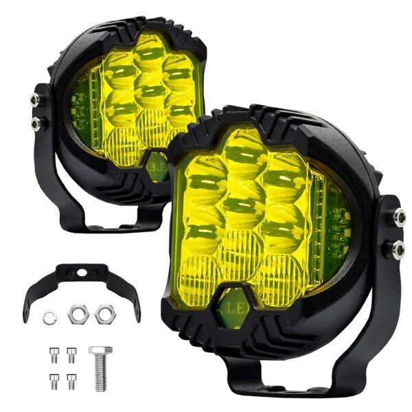 Xtahdge 2PCS 3インチ LED ドライビングライト 75W 15000LM 作業灯ポッド...