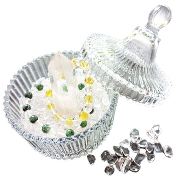 パワーストーン 浄化セット 蓋付き 皿 本物 特大水晶ポイント さざれ石 AAA ブレスレット ネッ...