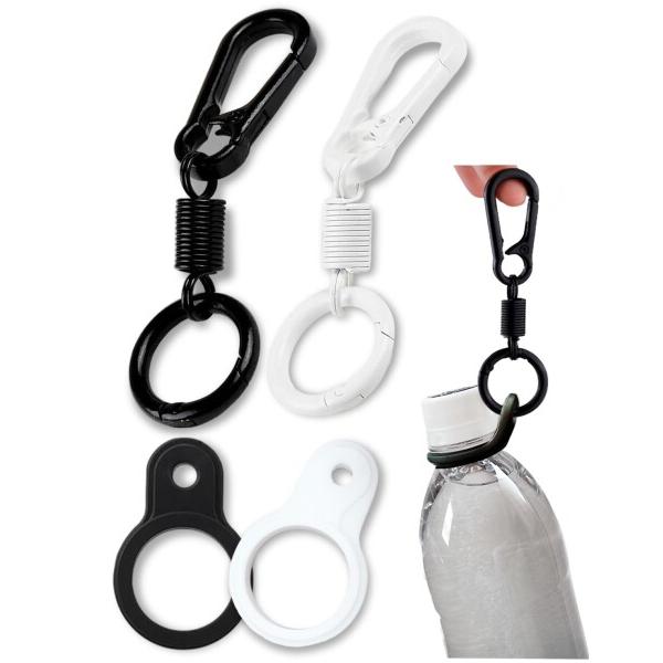 (Pi&amp;C) ペットボトルホルダー カラビナ ツイン 2点分離式で操作スムーズ おしゃれ ペットボト...