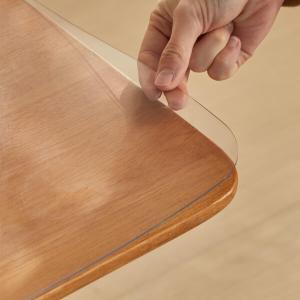 Hedoho テーブルクロス 透明 180x90cm 厚さ1.5mm PVC製 テーブルマット 長方形 クリア デスクマット 矩