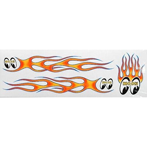 ムーンアイズ MOONEYES Sticker ステッカー Flamin' MOON (DM220)