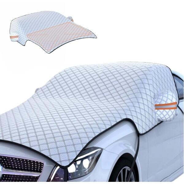 OSKEE 車用凍結防止カバー フロントガラスカバー （6本ストラップ固定） 車 霜除けカバー フロ...