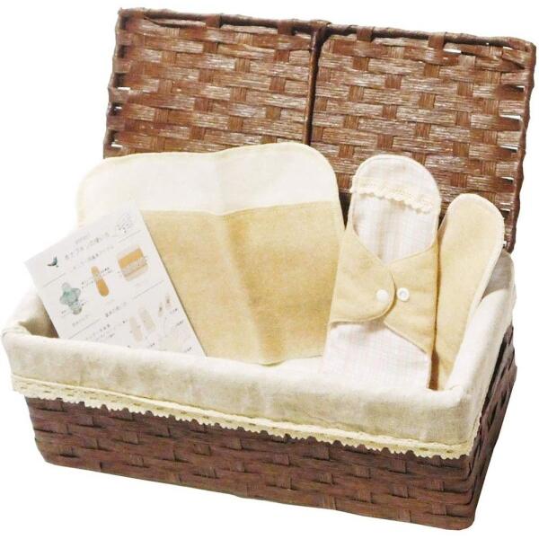 (アメリ)布ナプキンセット (カゴブラウン)