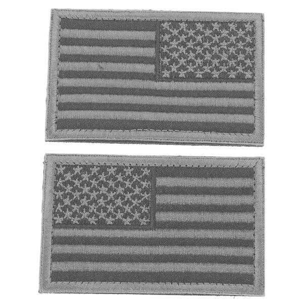 MAGICLULU 2個アメリカ国旗デザイン パッチ 衣類装飾用 肩用 アームパッチ バ