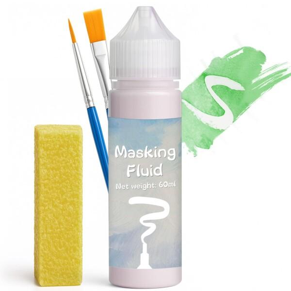 INNOVAYOU 60ml 水彩画用マスキング液（赤） インクやポアリングペイントに強い 水彩画用...