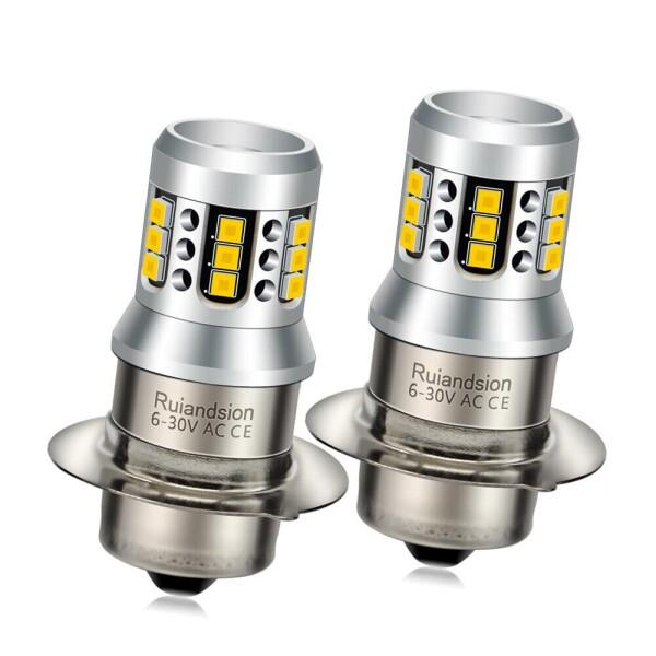 Ruiandsion P15S LED電球 AC6-30V 非極性 超高輝度 イエロー 2020 2...