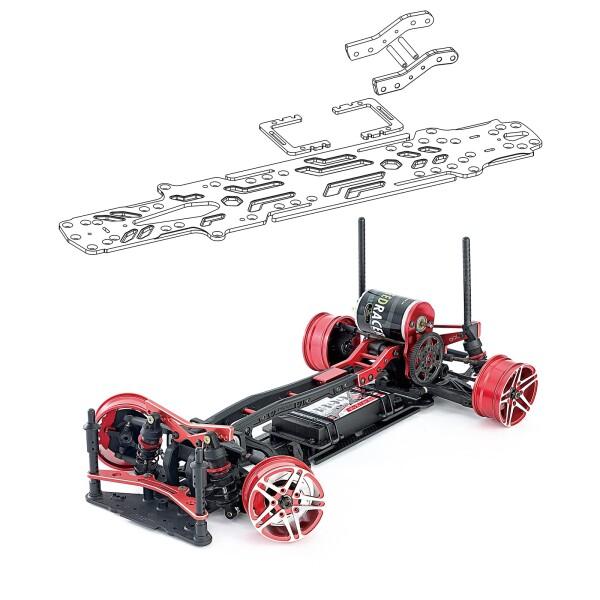 MST RMX 2.0, 2.0S, 2.5S 1：10ドリフト車の狭立式高牽引力炭素繊維シャーシと...