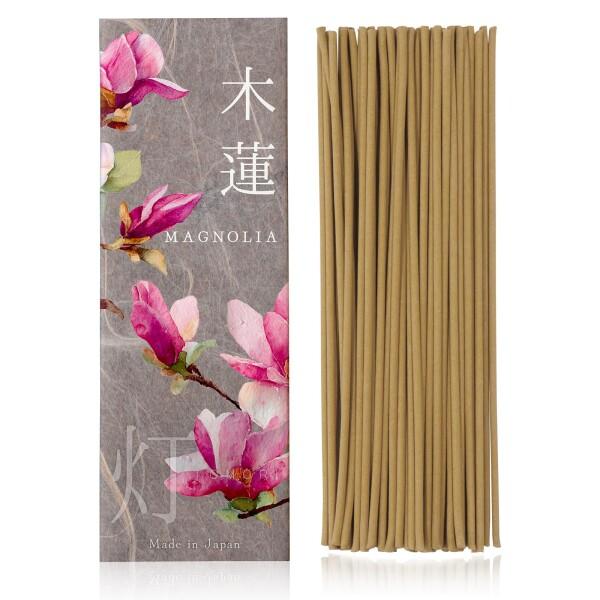 淡い記憶のようにそっと残る調べお香 木蓮 線香 約60本入 日本製 天然由来 淡路島産 マグノリア