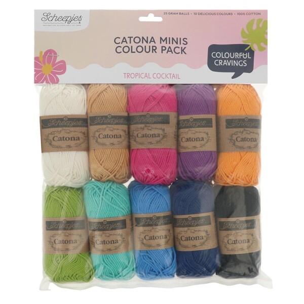 Scheepjes Catona colour pack 10x25g - 1pc -Tropica...