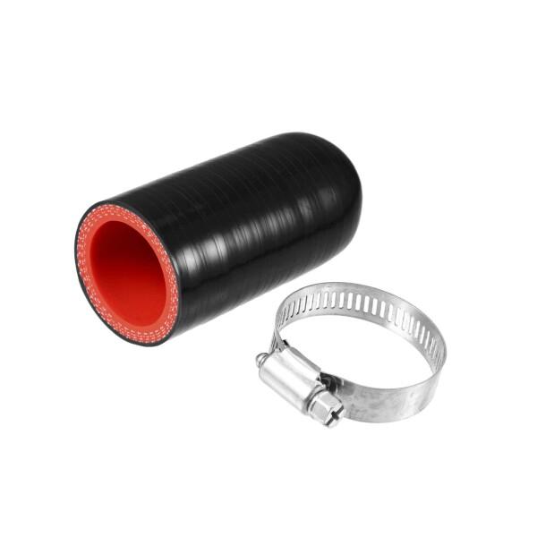 ACROPIX 耐熱耐油 内径30mm 高さ80mm 厚さ5mm ブラック&amp;レッド ホースバンド付属...