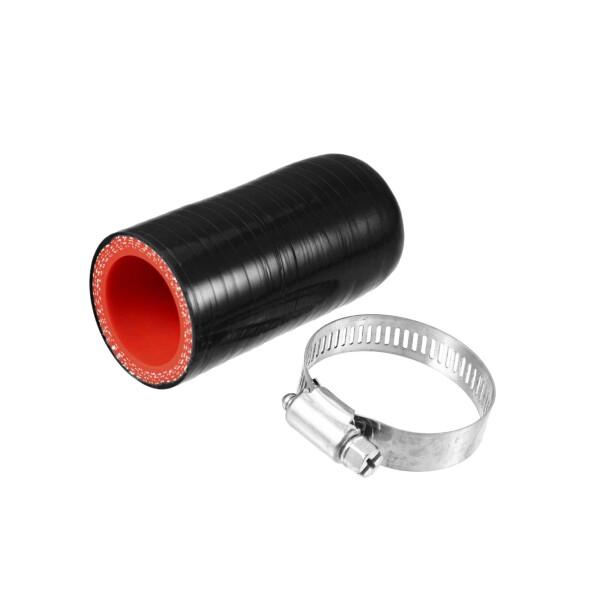 ACROPIX 耐熱耐油 内径28mm 高さ80mm 厚さ5mm ブラック&amp;レッド ホースバンド付属...