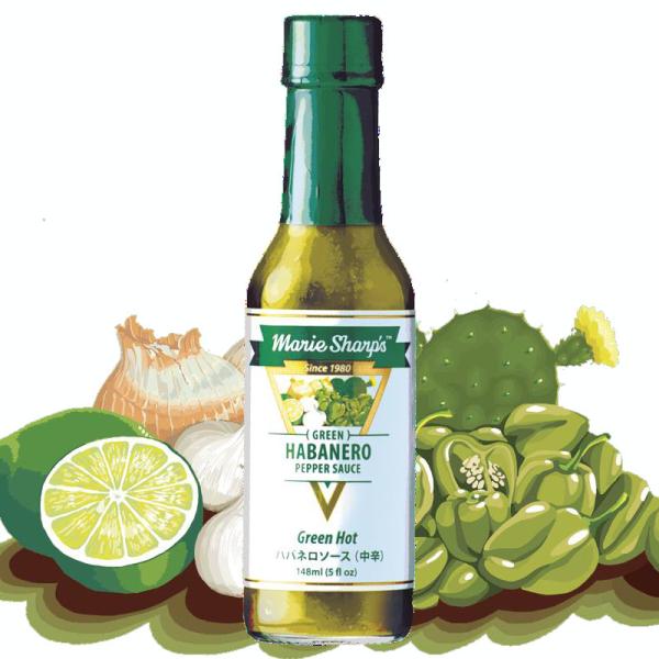 マリーシャープス ハバネロソー ス グリーンホット 中辛 148ml Marie Sharp's G...