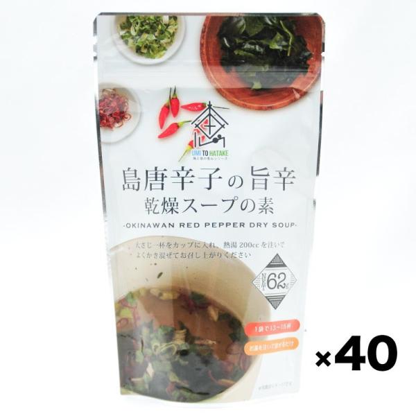 沖縄産 島唐辛子の旨辛 乾燥スープの素（62g）40個入