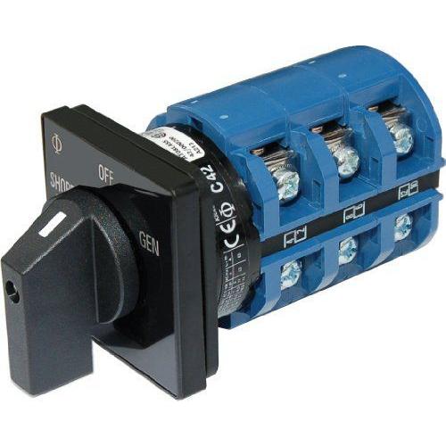 AC Rotary Switch - OFF + 2 Positions 240V AC 65A
