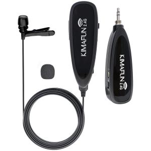 Wireless Lavalier Microphone,Updated KIMAFUN 2.4G Clip-on Lapel Mic se｜hal-proshop2