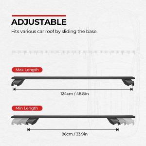 BougeRV Universal Anti-Theft Cross Bar Roof Rack 47'' for car with Sep｜hal-proshop2