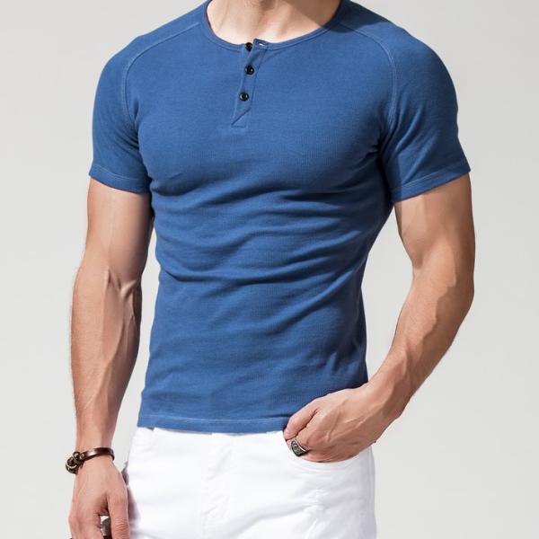 ヘンリーネックTシャツ