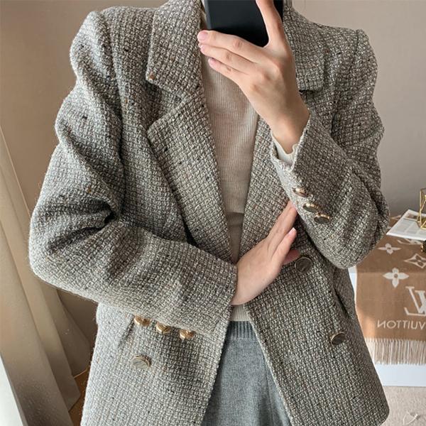 ツイードテーラードジャケット / 送料無料