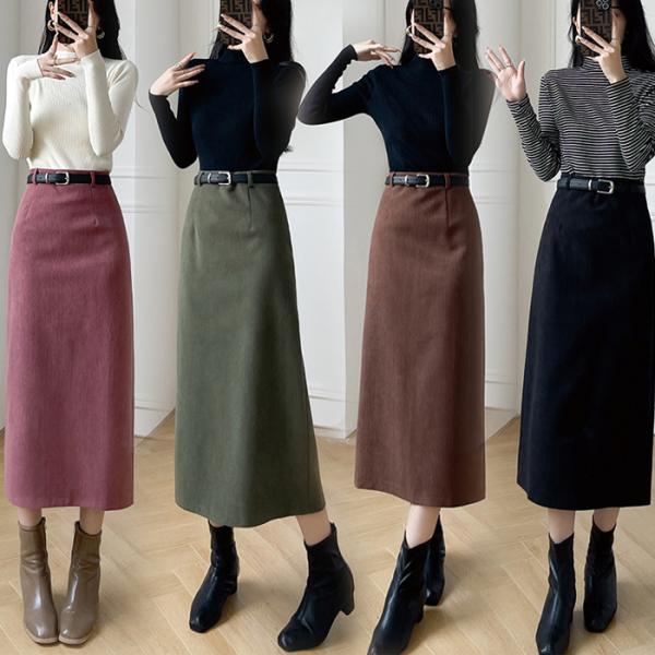 バックスリットロングスカート /  3,980円(税込)以上で送料無料