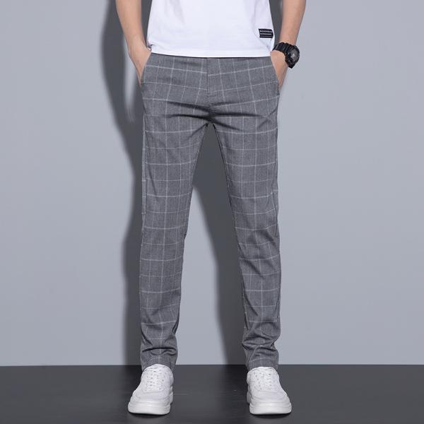 チェックカジュアルズボン