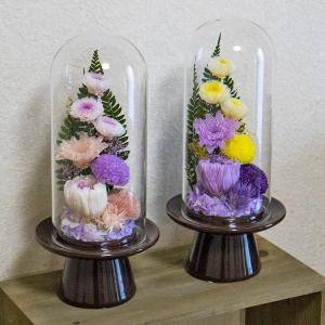プリザーブドフラワー 仏花 仏壇用 ガラスドー...の詳細画像1