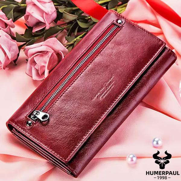 品格を上げる大人の本革長財布 BP818 落ち着いた色あいのワインレッドの財布