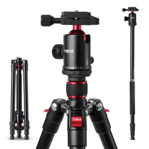 カメラ 三脚 ビデオカメラ 一眼レフ デジカメラ用 アルミ 4段階 全高1620mm 一脚 自由雲台 軽量 コンパクト 安定性 Canon Nikon Petax Sonyなど用 TYCKA