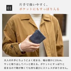 ミニ財布 財布 メンズ 二つ折り コンパクト ...の詳細画像4