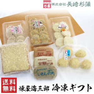 送料無料 煉屋海三郎ギフトセット 冷凍 長崎杉蒲 いわし えび カツ 白身魚 チーズ いか しゅうまい ハトシ サンド すり身  （北海道・沖縄別途送料）